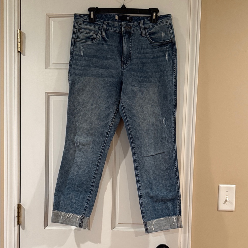 Kut from the Kloth Blue Cropped Ankle Jeans